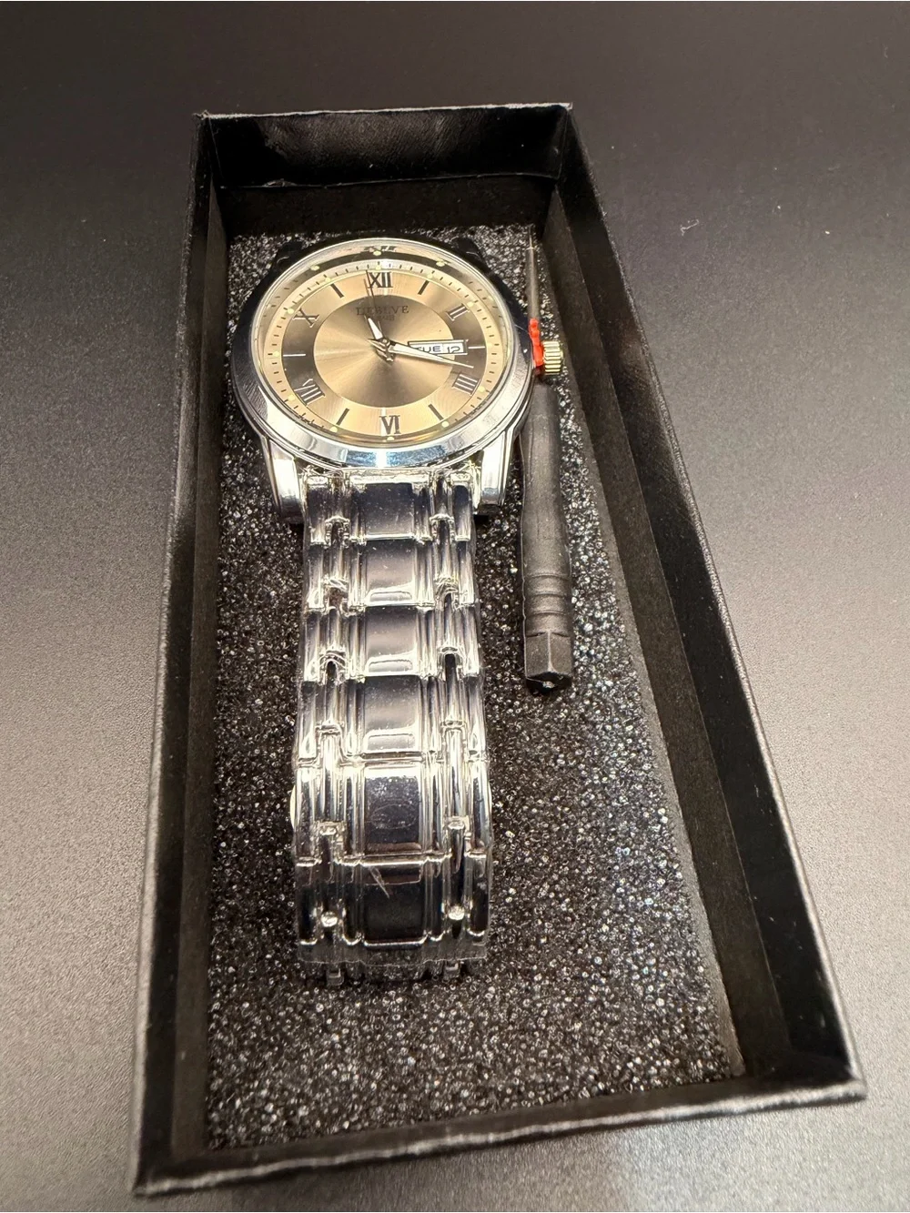 DEBLVE 1898 Men’s Silver Mechanical Watch – Stainless Steel